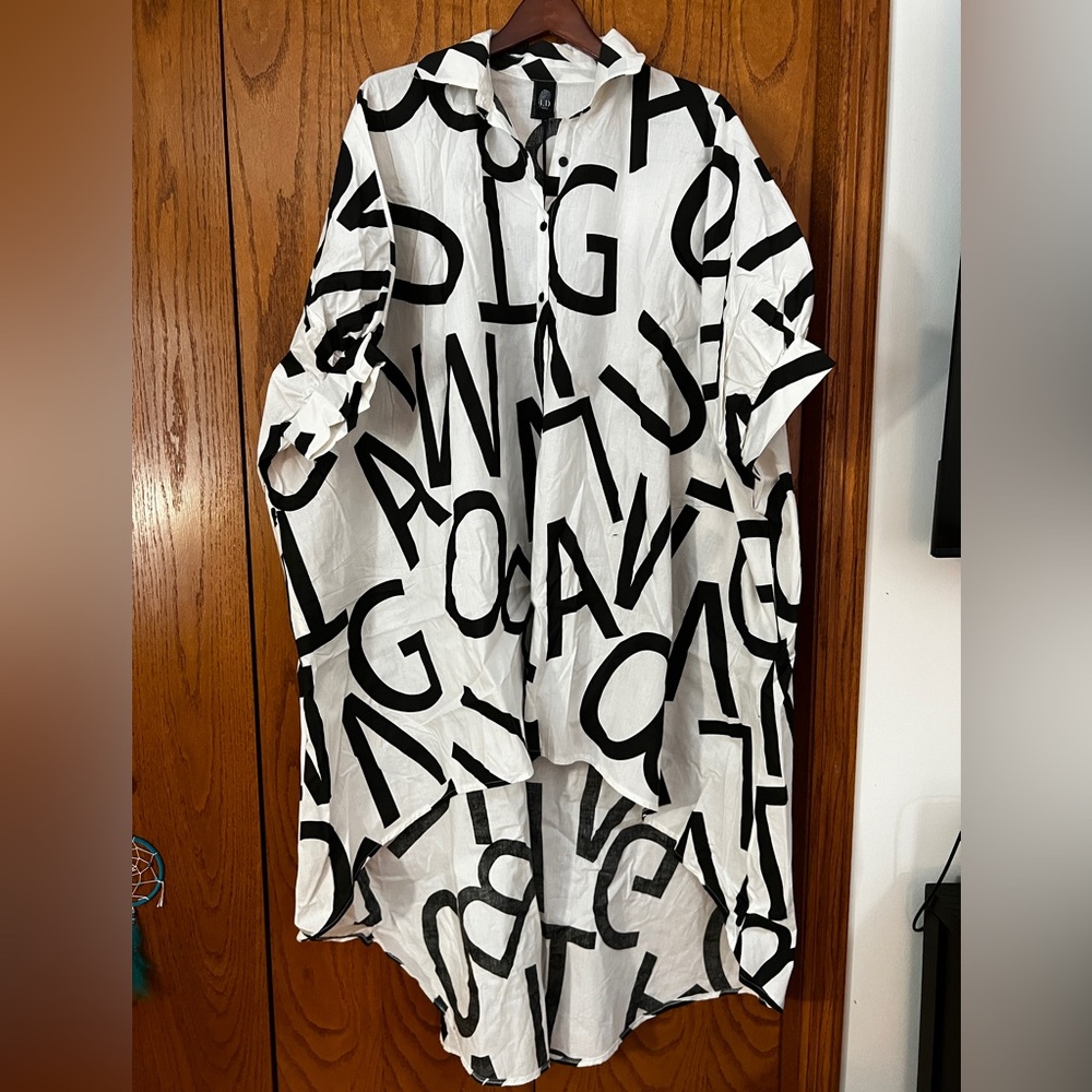 High-low cotton dress plus size